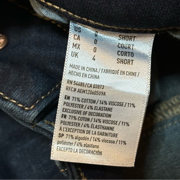 AE Super Stretch x4 Jegging Jeans Dark Wash 0S or 0 Short - Picture 11 of 12